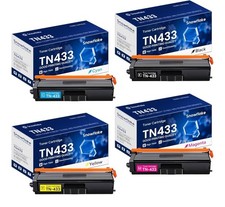 TN433 TN-433 Toner Cartridge Set 4 Pack Compatible TN433BK TN433C TN433M TN433Y  picture