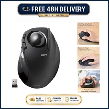 ELECOM DEFT Wireless Trackball Mouse 8-Button Ergonomic M-DT2DRBK picture