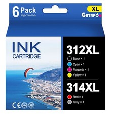 312XL 314XL Ink Cartridges Compatible for Epson XP-15000 8500, 6 Pack picture