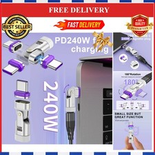 USLION 240W Type C Adapter USB-C to Type-C Fast Charging Cable Magnetic USB C picture