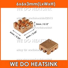 Pure Copper 6-17mm  Square Copper Heatsink Radiator Cooler With or Without Tape picture