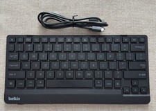 Belkin F5L137 Bluetooth Wireless Keyboard Black Used Tested Works picture