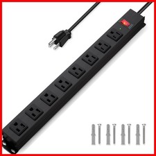 CFMASTER 8 Outlet Power Strip Surge Protector, 6 Feet Metal Power Strip Heavy picture