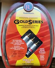 Radio Shack Gold Series 12 Ft. (3.6m) Stereo A/V Cable For TV/DVD/VCR picture