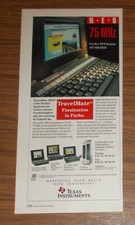 Rare Advertising TEXAS INSTRUMENTS TRAVELMATE 4000E Notebook Portable PC 1994 picture