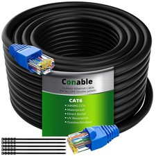 Cat5e Outdoor Ethernet Cable 250 Feet, Cat 5e Heavy Duty Internet Network LAN... picture