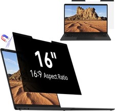Magnetic Laptop Privacy Screen 16 inch, Removable Anti Glare Blue Light Filter picture