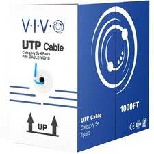 VIVO 1,000ft Bulk Cat5e Wire, CCA Ethernet Cable, 24 AWG, UTP Pull Box, LAN Netw picture