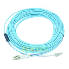 New 50M 10G OM3 Armored Cable Fiber Patch Cord LC to LC 3.0mm MM 50/125 Duplex picture