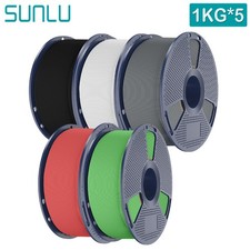 SUNLU 5x 1KG PLA+ 3D Printer Filament 1.75mm PLA Plus 5KG Multicolor +/-0.02mm picture