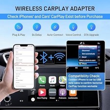 Auerds Wireless Carplay Adapter for Phone Bluetooth Car Adapter Convert -  Black picture