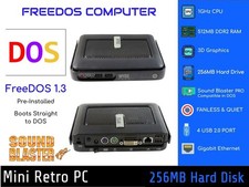 FreeDOS Retro Gaming PC, 1GHz CPU, 256MB Hard Drive, Sound Blaster, DOS Mini PC picture