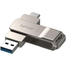 Slim Metal Swivel USB Flash Drive 256GB - Dual Connectors picture
