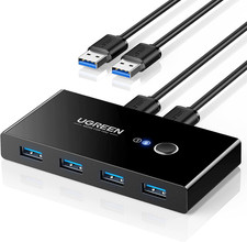 USB 3.0 Switch Selector 2 Computers Share 4 USB Ports USB Switcher USB picture