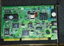 VINTAGE NEW DAVICOM FB  V1433VQH-U ISA 33.6K MODEM MIC SPEAKER PORTS MXB35-1 picture