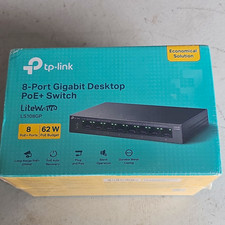 TP-LINK LiteWave LS108GP 8-Port Gigabit PoE+ Unmanaged Desktop Switch 62W picture