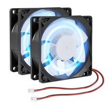 DORHEA 2Pcs 80mm/3.15inch for DC Fan 5V Computer Case 2pcs 5v 2pin picture