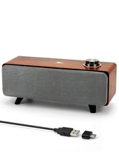 Computer Speakers,10W PC Speakers with Bluetooth,Stereo Sound & Enhanced Brown picture