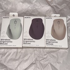3 Pack North Wireless Ergonomic 6 Button Mouse Rechargeable 2.4ghz & Wireless picture