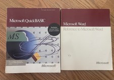 Reference to Microsoft Word Version 4.0  Apple Macintosh + Microsoft quickbasic picture