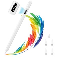 MoKo Stylus Pen for iPad 2018-2025, USB-C Fast Charging Pencil with LED White  picture