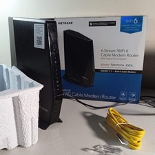 NETGEAR Nighthawk AX2700 WiFi 6 Cable Modem Router Open Box picture