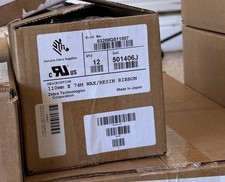 Zebra 03200GS11007 Wax Resin Ribbon 110mm x 74m 12 Pack Open Box picture