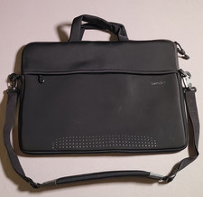Samsonite Soft Black Nylon Laptop Shoulder/Messenger Bag - Padded Sleeve picture