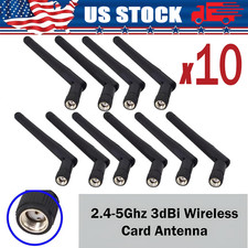 10PCS RP-SMA Antenna for WiFi 2.4GHz 5Ghz Wireless Router or Card Female Pin LOT picture