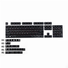 Black Simple Russian Keycap Cherry PBT 128 KeyCaps in Box for Cherry MX Keyboard picture