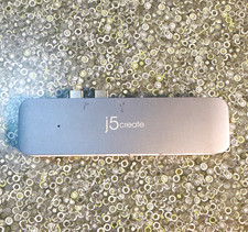 j5create JCD382 USB-C Hub SD/microSD USB 3.0/3.1 Portable Gray MacBook #3 picture