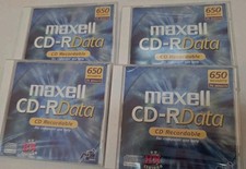 NEW MAXELL Cd R Data 650Mb 74 RECORDABLE  NEW (4) picture