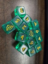 Jade LOTR 6 sided dice 2 for 20 (GF) picture