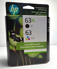 HP Genuine OEM Original 63XL Black+63 Tri-Color Ink 2-Pack Sealed 08/26 picture