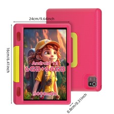 2025 Kids Tablet 8/10 inch Android Tablets 32GB 64GB with Shockproof Blue ＆ Pink picture