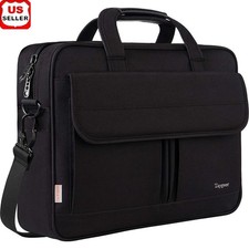 Multi-Compartment Laptop Briefcase Organizer Water Resistant 15.6 Inch Laptop US picture