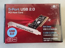 Vantec 5-Port USB 2.0 PCI Host Card - Brand New & Sealed picture