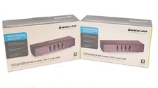 Lot of 2 IOGEAR 4 Port VGA KVM Switch w/ 4 VGA Cables GCS1724, No Power Adapter picture