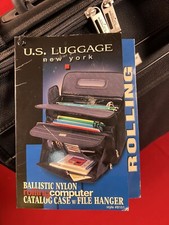 U.S. Luggage Ballistic Nylon Rolling Computer Catalog File Case - 18
