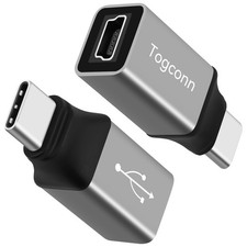 Mini USB to USB C Adapter 2 Pack, Mini USB (Female) to USB Type-C (Male) picture