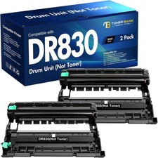 DR830 DR-830 Drum Unit Black 2-Pack Compatible Replacement for Brother DR830 DR picture