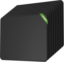 Alfombrillas Mouse 10 Piezas 30 Mas Grandes Bordes Cosidos Base Antidesliz Negra picture