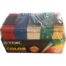 TDK High Density Color Formatted Disks Open Box 47 Total of 50 Made in Japan picture