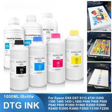 1000ML/Bottle DTG Ink Textile InK For Eps 1390 R1900 R2000 F2000 F2100 Printers picture