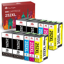 4-10PK 252 XL 252XL Ink Black& Color For Epson WorkForce WF-3640 WF-7610 WF-7210 picture