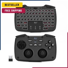 Rii RK707 2.4GHz Wireless Portable Game Controller Keyboard Mouse Combo Turbo picture
