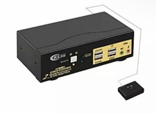 CKLau 2 Port Dual Monitor Displayport KVM Switch DP KVM Switch with Audio USB... picture