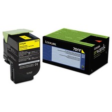 Lexmark 70C10Y0 Toner (LEX-701Y) 1000 Page-Yield,Yellow picture
