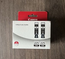New Sealed Genuine Canon OEM 225 Black Ink Cartridges PGI-225 PGBK 2-Pack picture