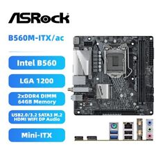 ASRock B560M-ITX/ac Motherboard Mini-ITX Intel B560 LGA1200 DDR4 SATA3 HDMI WIFI picture